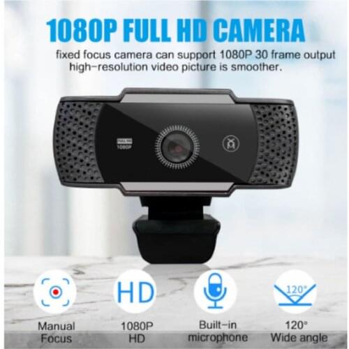1080P high-definition computer camera with microphone driver-free notebook portrait acquisition online teaching Webcam Full HD