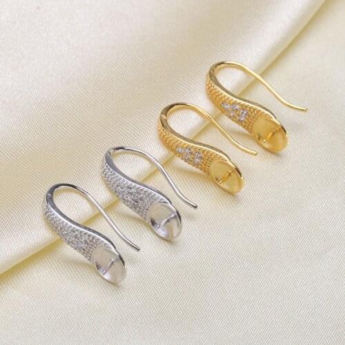 Beautiful Hot Cheap Earrings Mountings Accessories Findings Jewelry Settings Parts for Pearls Beads Stones Agate Coral Crystal