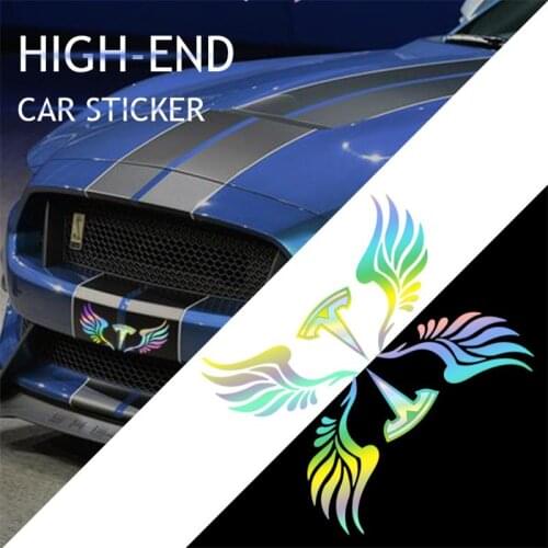 Angel Wings Seven Color Reflective Car Stickers Laser Body Sticker For Tesla Model X Model Y Model S Model 3 Accessories