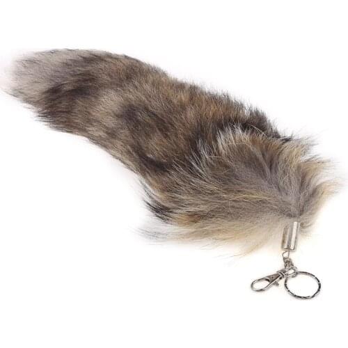 Hot Large Tail Fur Tassel Bag Tag Keychain Strap Chain New K3ND