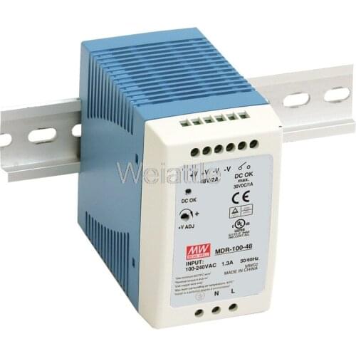 MEAN WELL original MDR-100-24 24V 4A meanwell MDR-100 24V 90W Single Output Industrial DIN Rail Power Supply