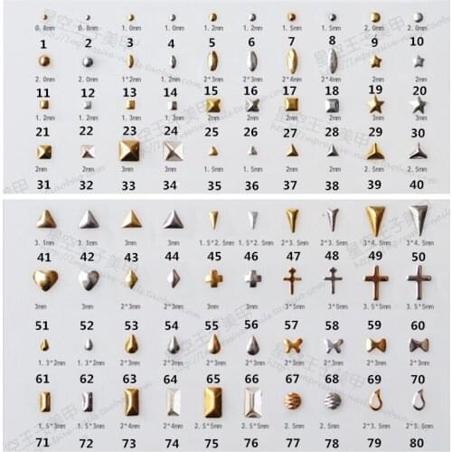 2015 Japan New 1000pcs/bag Nail Art Decoration Mini Rivet Drop Bow Knot Rectangle Mental Nail Polish Sticker Nail Tools