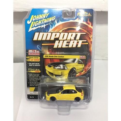 Johnny lightning 1/64 1998 Honda civic custom Collection Metal Die-cast Simulation Model Cars Toys