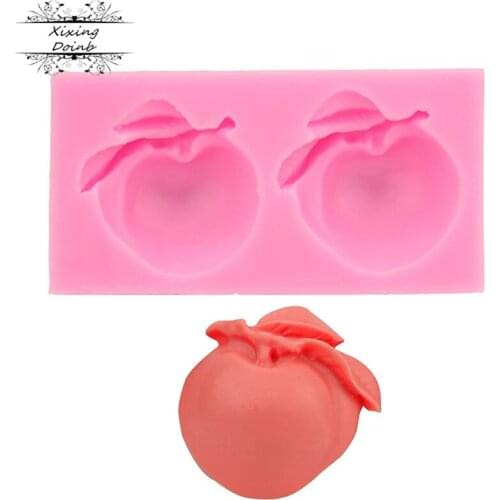 Fruit and peach shape silica gel soft candy cake mold chocolate candy biscuit mold DIY Summer Party Cake Decoration baking tool