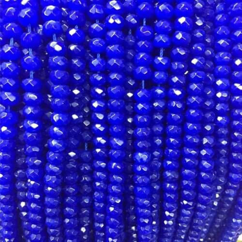 Natural Multicolor jades semi-precious stone chalcedony 4X6mm faceted abacus rondelle loose beads spacer jewelry 15inchB159