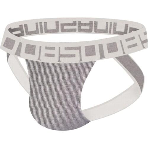 New Low Waist Thongs Sexy Underwear Men Jockstrap Cotton Thong Man Bikini Breathable Lingerie Male U Convex Tanga Homme BS3127