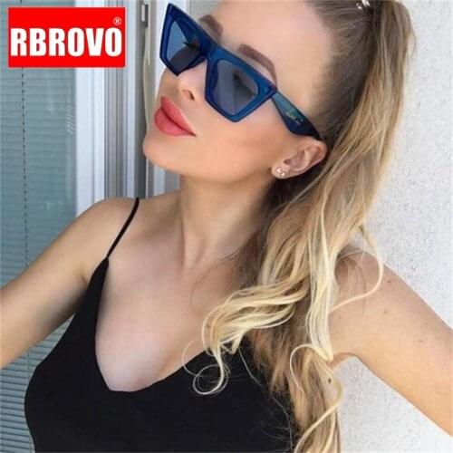 RBROVO 2021 Vintage Plastic Sunglasses Women/Men Candy Color Lens Lady Sun Glasses Classic Outdoor Travel Gafas De Sol Mujer