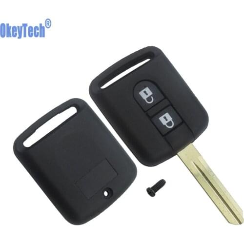 OkeyTech Remote Car Key Shell Case Fob Keyless Entry Cover 2 Buttons For Qashqai Nissan Micra Navara Almera Note Free Shipping