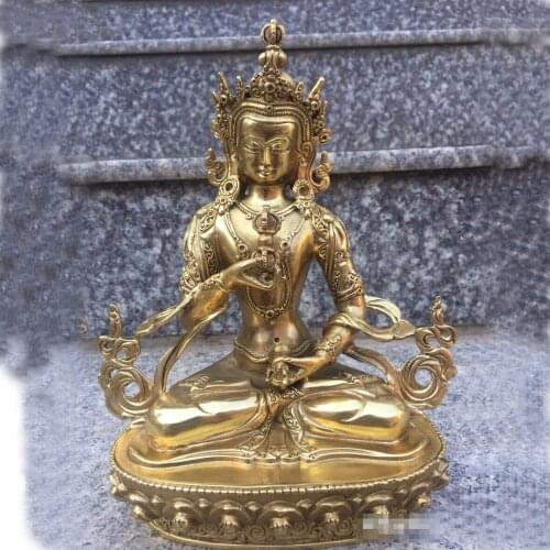 Wholesale Buddhist supplies Tibetan Buddhism brass Vajrasattva mahasattva Buddha statue family Bring wealth money Good luck