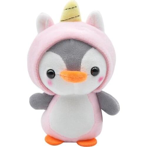 10cm Cute Penguin Bee Animal Plush Doll Pendant Keychain Ring Key Holder Bag Decor Lovely Birthday Gift