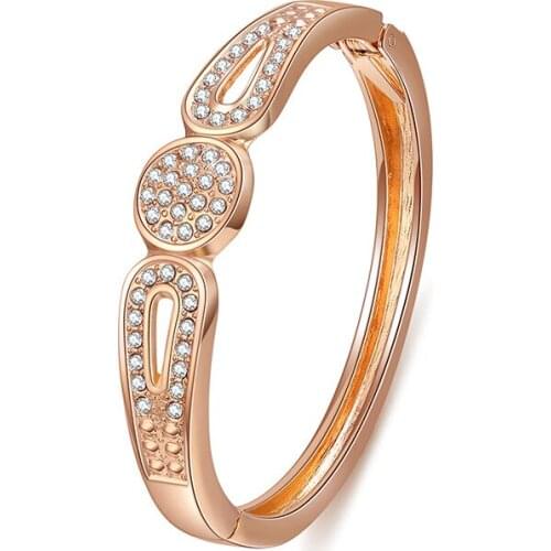 ORNAPEADIA Popular Fashion Hot Selling Bracelet Simple Golden Hollow Narrow Side Temperament Simple Diamond-plated Gold-plated