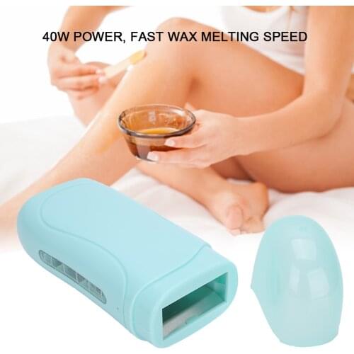100ML 40W Roller Wax Heater Handheld Hair Removal Machine Hand Feet Leg Depilatory Wax Double Side Heating Epilator US Plug