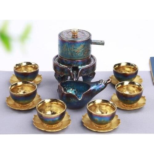 13cm Rotary Tea Set Stone Lazy Tea Set Kung Fu Tea Set Set