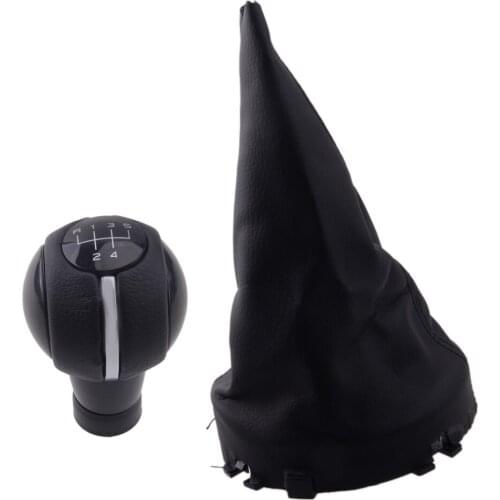 5 Speed Manual Gear Shift Knob with Gaiter Boot Cap Car Fit for Mini Cooper F55 F56 F54 Clubman F60 F57