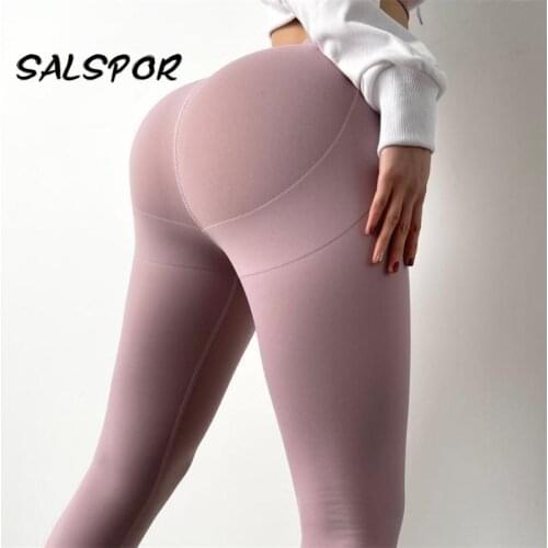 SALSPOR Bubble Butt Running Leggings Sport Women Fitness Workout Legging Push Up Sexy High Waist Woman Pants Gym Booty Lift