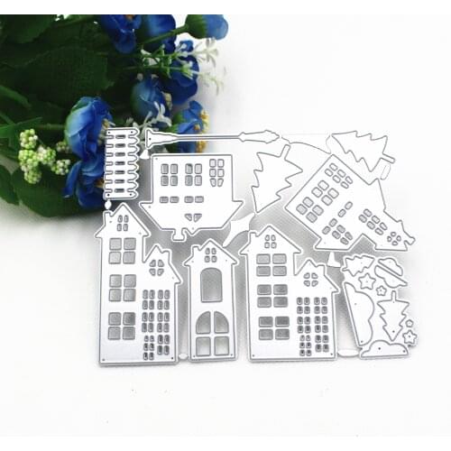 Metal Cutting Dies Stencil Christmas House Scrapbooking Dies Craft Die Cut Stamps Embossing Card Making Decor Mallen En Stansen