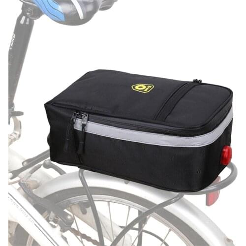 Foldable Bicycle Rear Seat Bag Cycling Back Bag With Reflective Strip Waterproof Bike Pannier Trunk Basket Back Seat Shelf Pouch