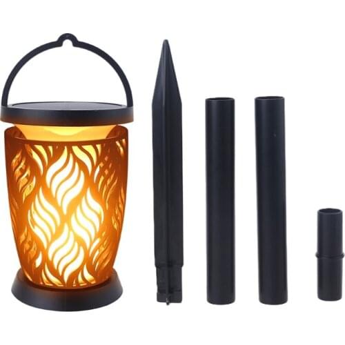 H7JB Solar Torches Lights with 96 Lamp Beads with Flickering Flame Fire Effect Auto On/Off Dust to Dawn Outdoor Waterproof