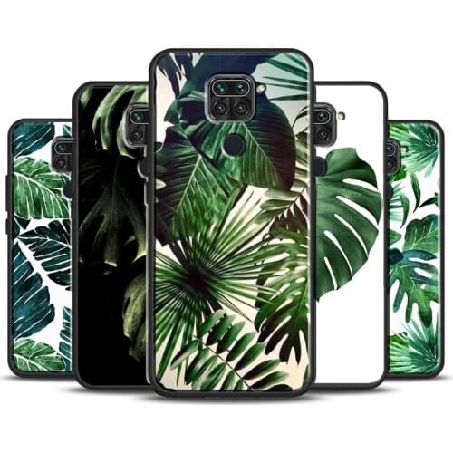 Monstera Leaves Tropical Leaf Cover For Xiaomi Redmi Note 9 Pro 7 8 8T 9S Note 10 Pro Phone Case For Redmi K40 9A 9C 9T