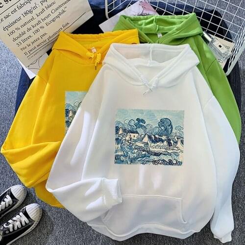 New Harajuku Fashion Houses Landscape Painting Hoodie Sweatshirts Women/men Long Sleeve Streetwear Hooded Hoody Tops Pullovers