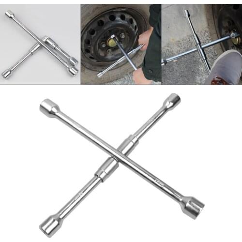Socket Wrench Cross Wrench 4 Way Folding Wrench Car Repair Tools Tyre Remover Mounting Spanner