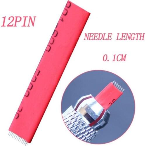 100pcs Free Shipping New 12Pin Manual Micro Needle Blades For Eyebrow Cosmetic/Tattoo