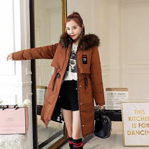 2018 Polyester Zipper Slim Full Flocking Limited Time-limited Clothes And Winter Woman Korean Long Fund Loose Coat Tide