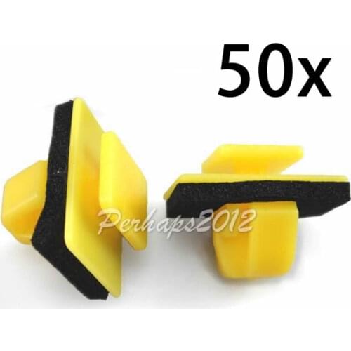 50 Nylon Rocker Moulding Clip W/ Sealer Retainer A21064 87758-35000 8775835000 for Accent for SantaFe for Tiburon