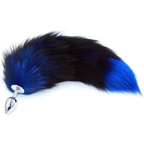 New Fox Tail Anal Plug Metal Butt Plug Anal Tail Prostate Stimulate Sex Toy fox Adult cosplay Flirting Sex Games Drop shipping