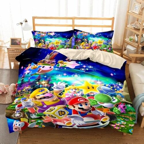 Children Stars Duvet Cover Set King Queen Double Full Single Size Bed Linen Set