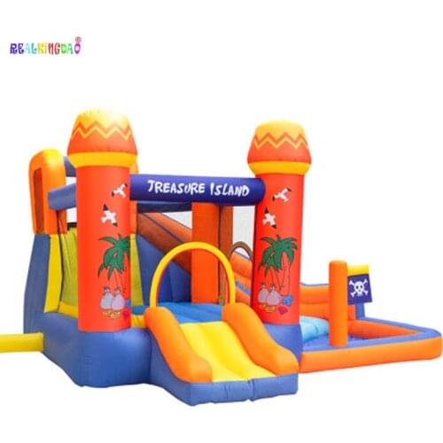 Treasure Islands Childrens inflatable bouner castle trampoline home small inflatable slide parent-child playground equipment
