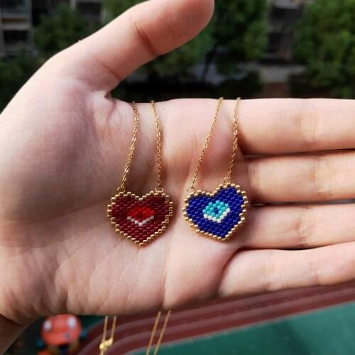 FAIRYWOO Heart Pendant Necklace Punk Evil Eye jewellery Accesorios Muje Chain Necklace friends Gifts Colar Masculino bff ketting