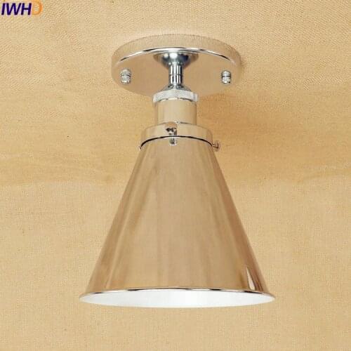 IWHD Plafonnier RH LED Ceiling Light Fixtures Corridor Vintage Ceiling Light Edison Industrial Home Lighting