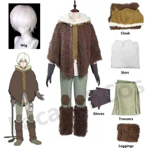 Anime To Your Eternity Fushi Cosplay Costume Hooded Coat Pants Outfits Halloween Carnival Suit Wigs