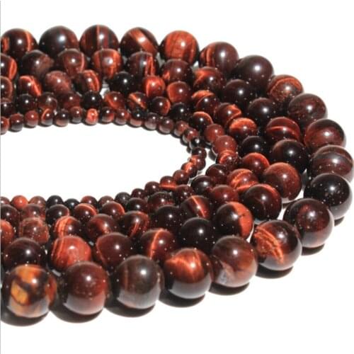 Round 4/6/8/10mm Red Tiger Eye Loose Beads for DIY Craft Bracelet Necklace Jewelry Making