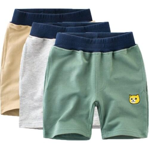 Summer Children Boys Shorts for 2- 9 Years 100% Cotton Cartoon Sport Casual Pants for Baby Boys Girls Sweatpants