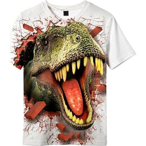 Summer Dinosaur Tyrannosaurus 3d T-shirt Hip Hop Style Men Women T Shirts Tops O-neck Short Sleeve Boys Girls T-shirts Tee Shirt