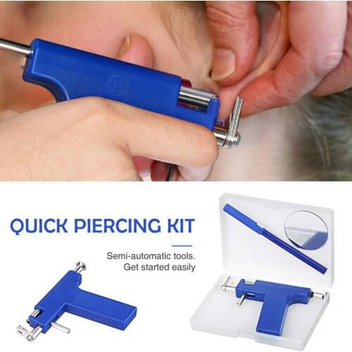 Ear Piercing Kit Asepsis Stainless Healthy Safety Earring Piercer Tool Machine Kit Studs Fashion Body Jewelry With 98 Ear Studs