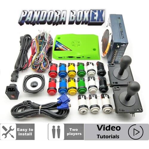 DIY Arcade Machine Cabinet Bundle Original Pandora Box DX 2992 Game Console Set with HAPP Push Buttons American 8 Way Joysticks
