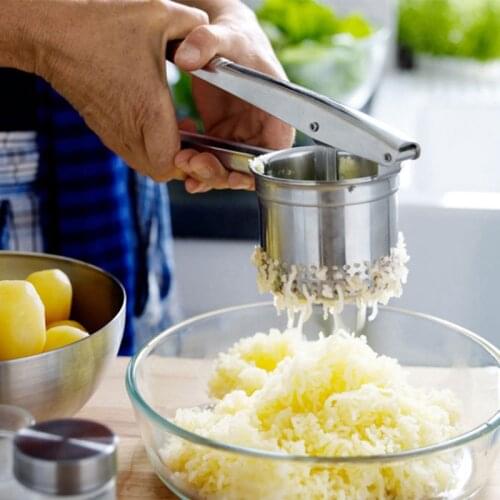 Stainless Steel Vegetable Potato Mashing Press Juicing Fruit Puree Maker Potato Masher Manual Squeezer
