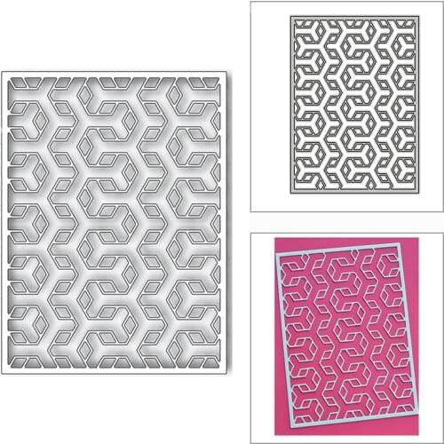 New Maze Rectangle Frame Background 2020 Metal Cutting Dies for DIY Scrapbooking Paper and Card Making Embossing Craft No Stamps