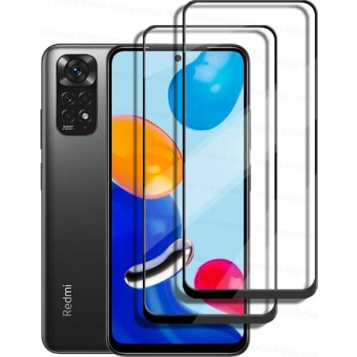 Full Glue Glass For Xiaomi Redmi Note 10 4G Screen Protector Tempered Glass For Redmi Note 10 4G Phone Film For Redmi Note 10 4G