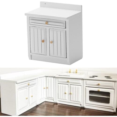 Full Kitchen Cabinet Wardrobe Dollhouse Miniature 1.12 Scale