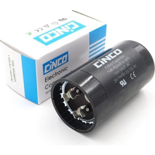 708-850uF 110V 125V 165V CD60 Motor Start Capacitors Motor Starting 708-850 mfd uf mf Compressor HVAC Electrolytic 110VAC 125VAC