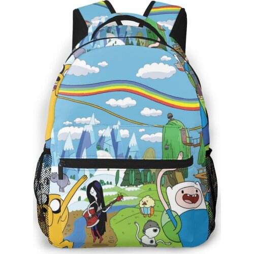 Adventure Time Backpack for Girls Boys Travel RucksackBackpacks for Teenage school bag