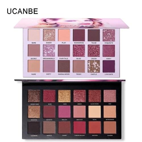 UCANBE Brand Best Selling Eye Shadow Makeup Set Glitter Shimmer Matte NUDE Palette Eyeshadow Shining Pigment Cosmetics
