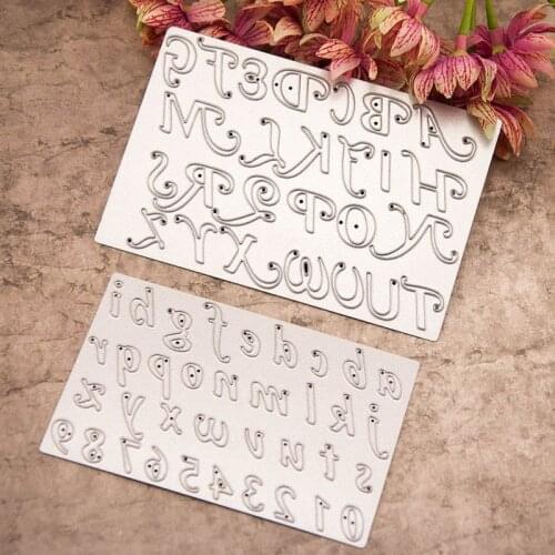 Stencils Number and Alphabet Cutting Dies DIY Scrapbook Metal Making Paper Card Tools Wedding Party Decor 2Pcs Nice Gift