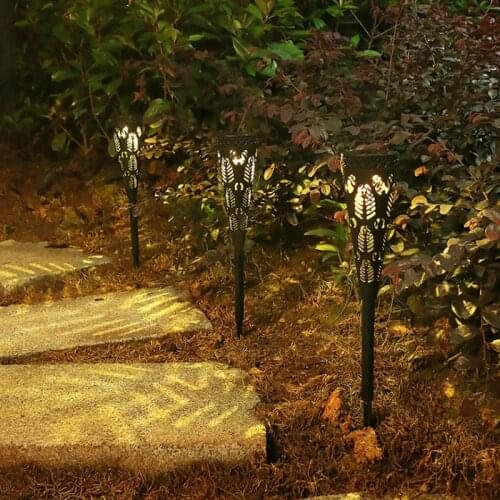 SAROK Solar Lawn Lamps Outdoor LED Hollow Garden Decoration Waterproof IP65 Landscape Plug Light Lawn Night Light