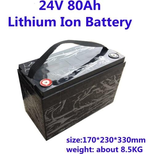 High Quality Lithium Ion Battery 24V 80Ah Customized Rechargeable Batteries With 7s BMS For e-bike Home Appliance Solar Energy