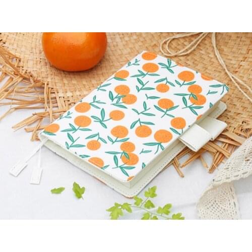 Japan A6 a5 canvas notebook stationery diary billbook hobo specifications cover japanese style cover daisy orange fresh summer